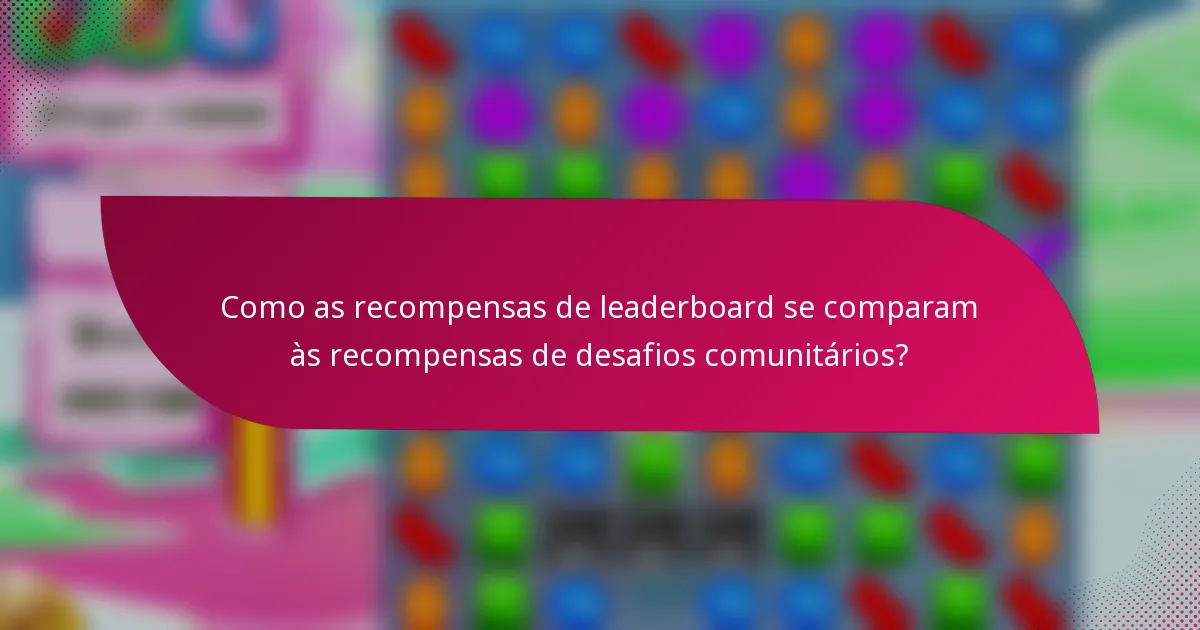 Como as recompensas de leaderboard se comparam às recompensas de desafios comunitários?